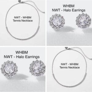 NWT - WHBM - Tennis Necklace and Earring Set
